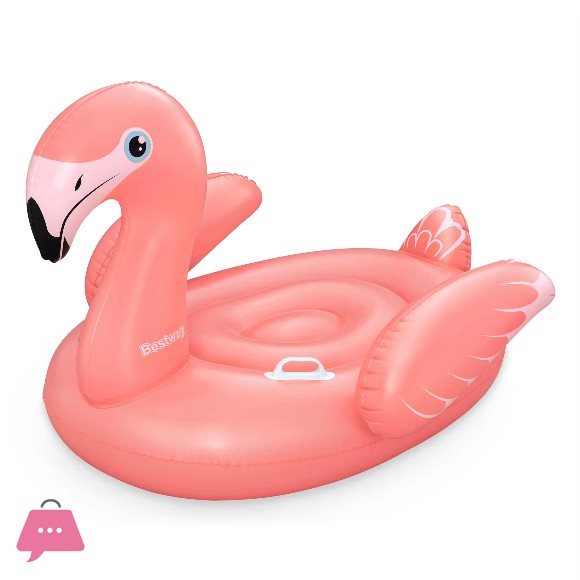 Bestway Flamingo Rider Water Toy Great Pink Inflatable Pool Float for Kids - 41525