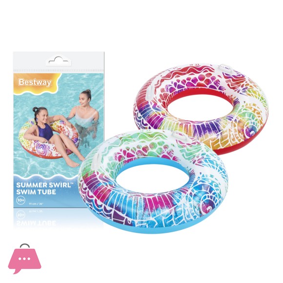 Bestway Heavy Duty Handles Swim Float Ring 36 Inch 36084