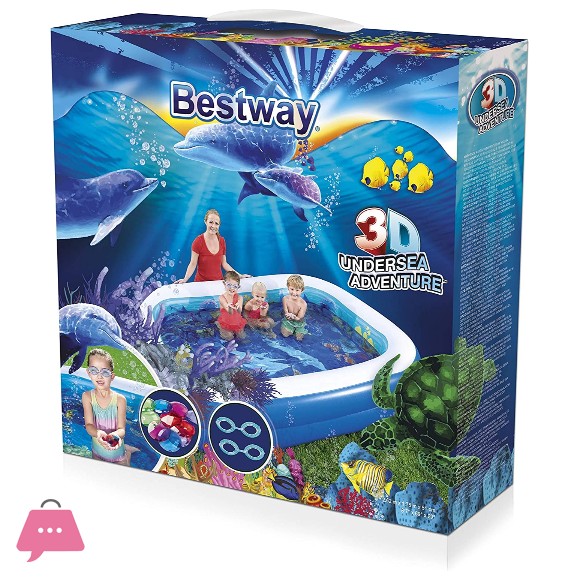 Bestway Inflatable 3d Undersea Adventure Swimming Pool - 54177