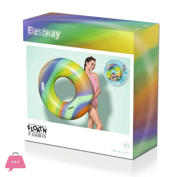 Bestway Inflatable Circle 119 cm Rainbow Swimming Ring - 36352