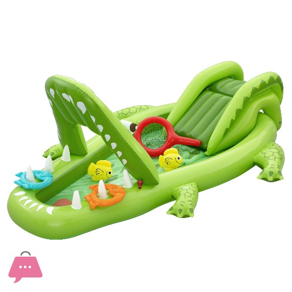 Bestway Inflatable Garden Paddling Pool Gator Kids Inflatable Water Play Center and Pool - 53169