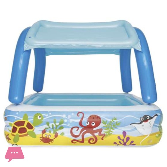 Bestway Multicolour Vinyl Kids Play Pool - Size 4.8 x 4.8 x 4 - Age 3+ - 52192