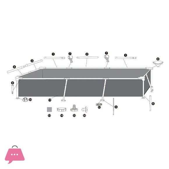 Bestway Steel Pro Splash Frame Pool-56403