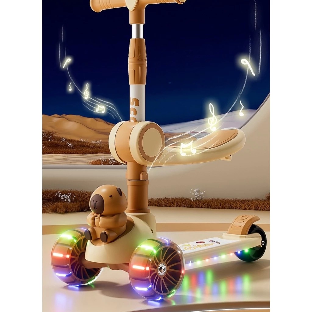 capybara-scooter-for-kid-scooty-foldable-adjustable-height-with-music-light