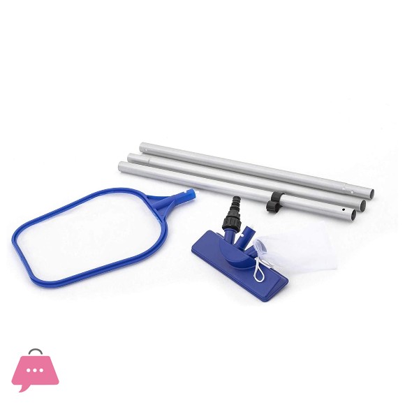 Bestway Flowclear Above Ground Pool Maintenance Kit Includes Suction Heads and Leaf Skimmer