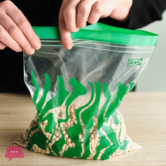 IKEA ISTAD Resealable bag, green, 2.5L