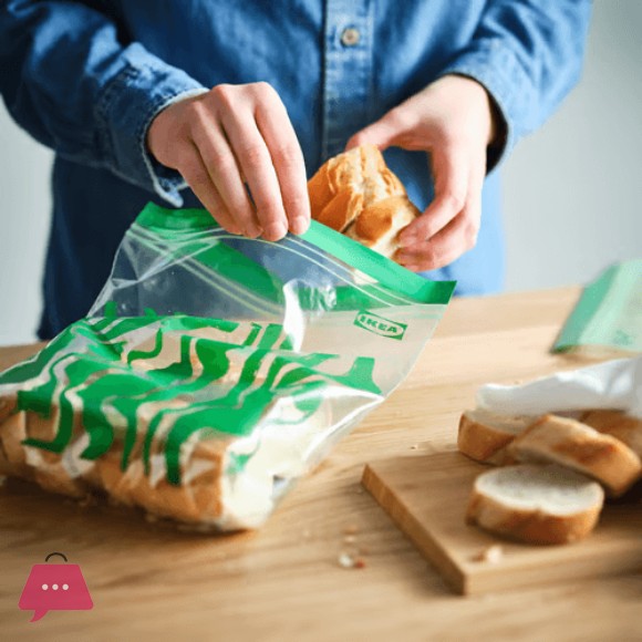 IKEA ISTAD Resealable bag, green, 2.5L