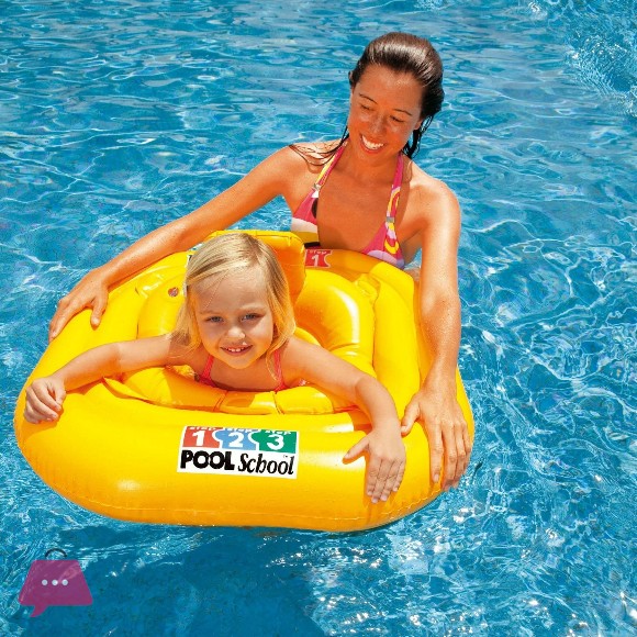 Intex 1-2-3 Pool School Deluxe Baby Float Swimming Swim 31 Inch- 56587