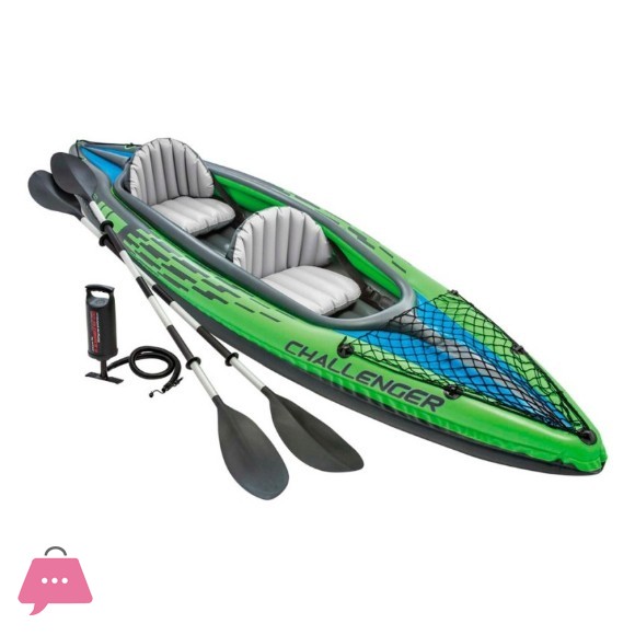Intex Boat Inflatable Canoe Two Person Challenger K2 Kayak - 68306