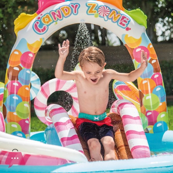 Intex Candy Zone Inflatable Play Center 116 X 75 X 51 Inch for Ages 2+ - 57149