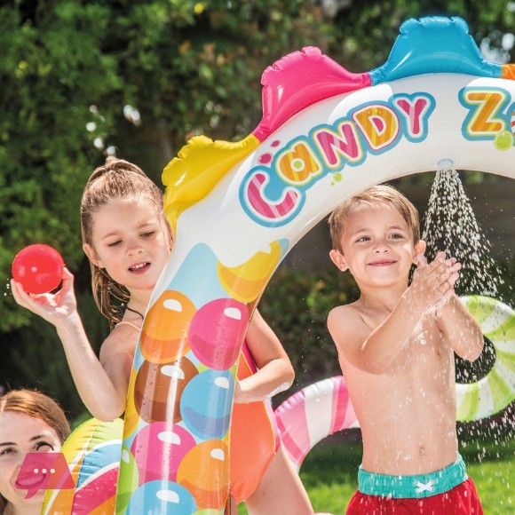 Intex Candy Zone Inflatable Play Center 116 X 75 X 51 Inch for Ages 2+ - 57149