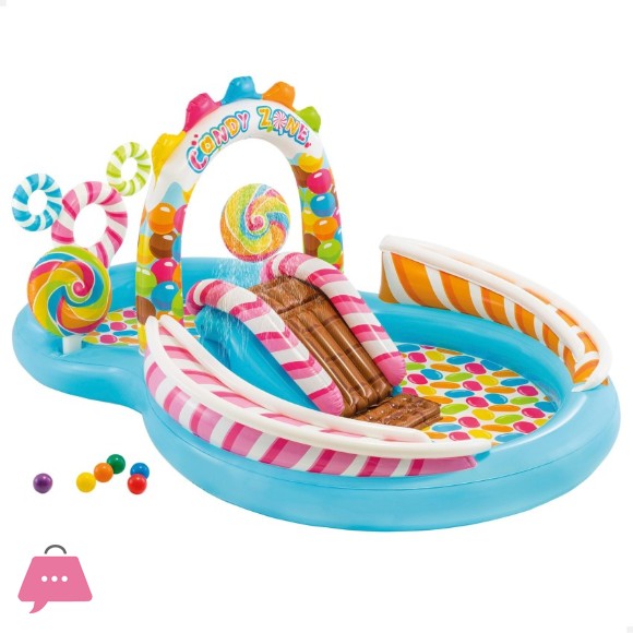 Intex Candy Zone Inflatable Play Center 116 X 75 X 51 Inch for Ages 2+ - 57149