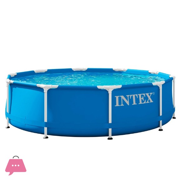 Intex Deep Metal Frame Pool 12ft Diameter x 30in - 28210