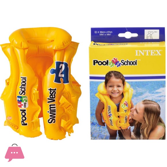 Intex Deluxe Pool School Swim Vest Buoyancy Jacket, For Age 3-6 years - 58660
