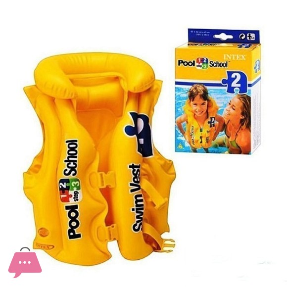 Intex Deluxe Pool School Swim Vest Buoyancy Jacket, For Age 3-6 years - 58660