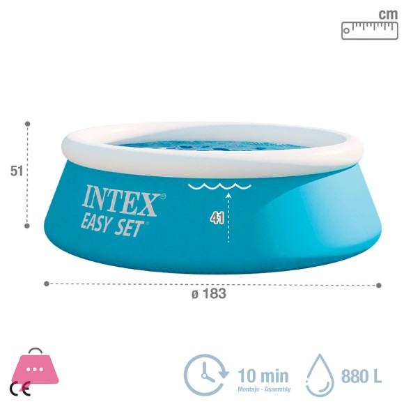 INTEX Easy Set Pool - 6 Feet x 20 Inch - 28101
