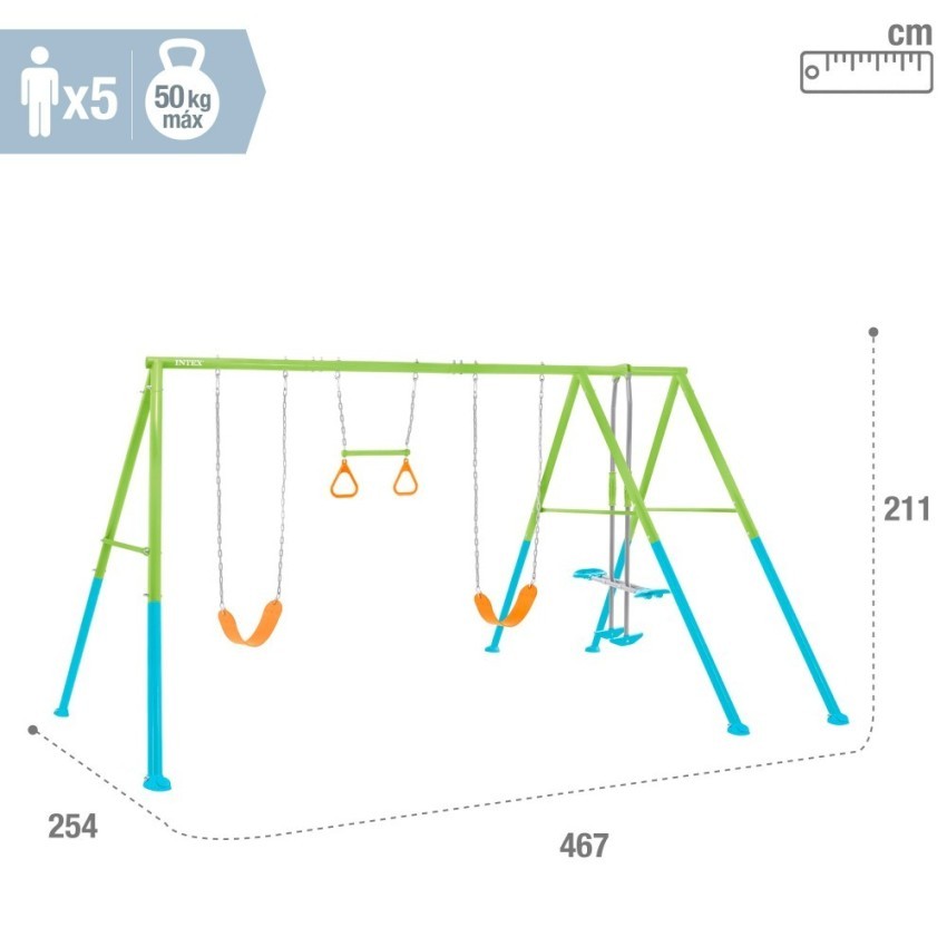 intex-double-garden-swing-with-seesaw-and-gymnastic-trapeze