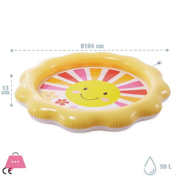 Intex Inflatable Childrens Circular Swimming Pool Flower Design 104x13 cm - 56126