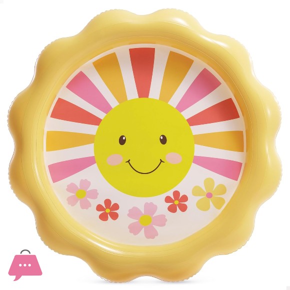 Intex Inflatable Childrens Circular Swimming Pool Flower Design 104x13 cm - 56126