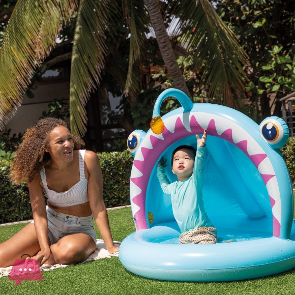 Intex inflatable childrens Fish Pool with Sun Canopy 127x102x86 cm - 58419