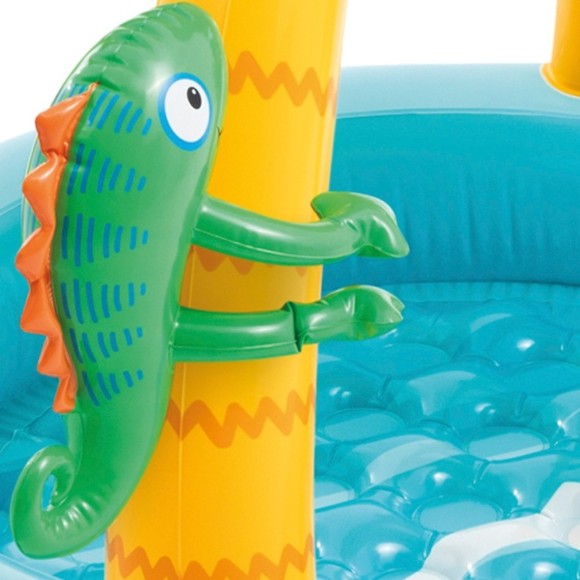 INTEX Inflatable Tropical Island Pool with Padded Floor and Parasol 102x86 cm - 58417