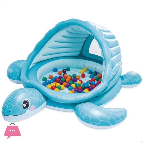 INTEX Inflatable Turtle Play Center for Children 7 x 6 Feet - 48677