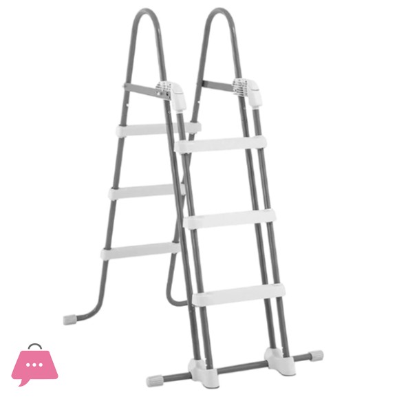 INTEX Prism Frame Pool Rectangular With Filter Pump & Ladder 13ft x 6.5ft x 39Inch - 26788