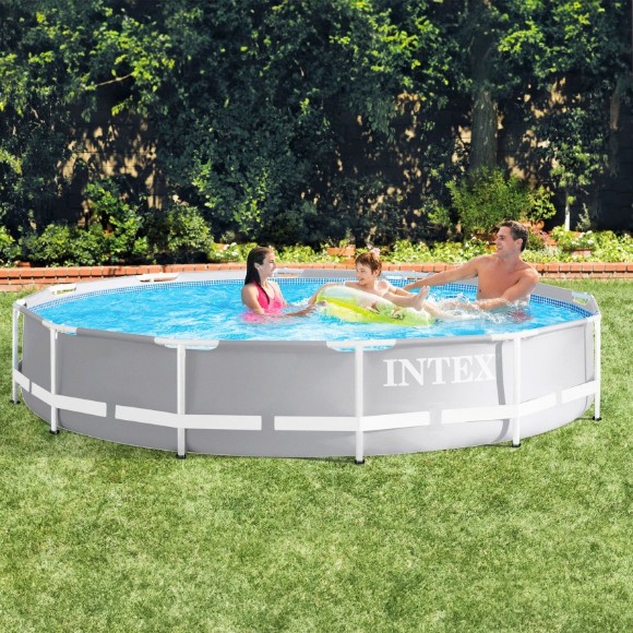Intex Prism Frame Pool With Water Filter Pump 12Ft x 30Inch - 28712