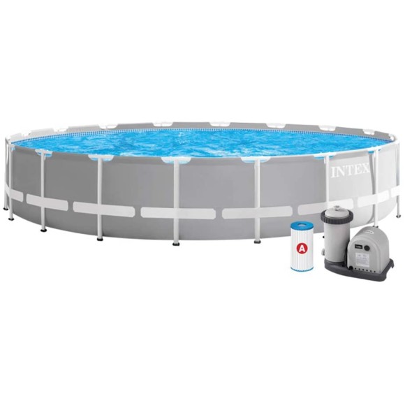 INTEX Prism Frame Pool With Water Filter Pump 18Feet x 48 Inch - 26732