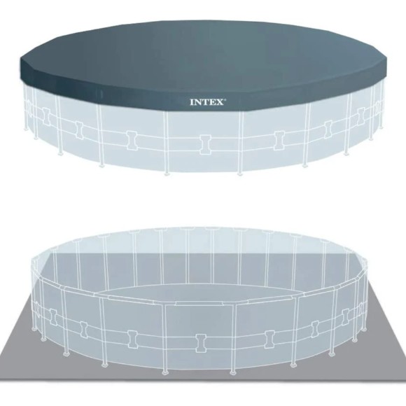 INTEX Prism Frame Pool With Water Filter Pump 18Feet x 48 Inch - 26732