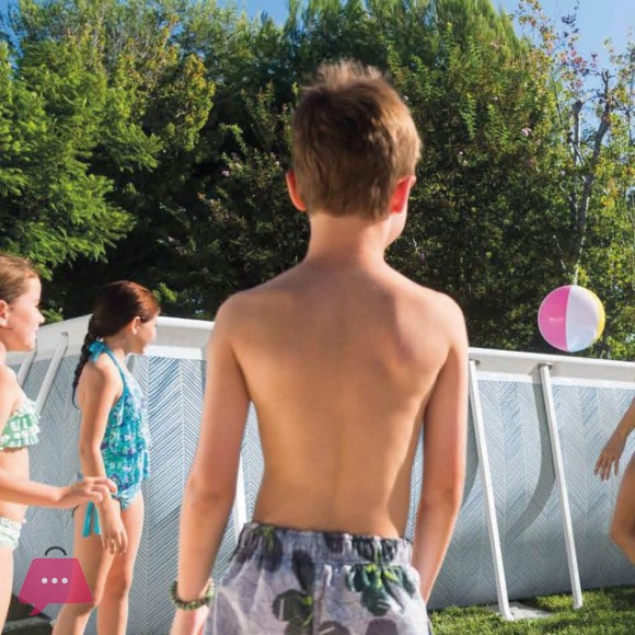 Intex Prism Metal Frame Chevron Rectangular Pool 13Ft x 6.5 x 40 Inch - 26780