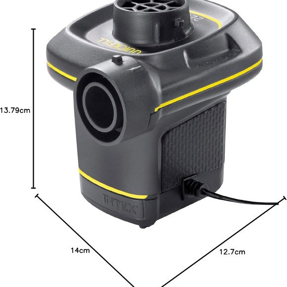 Intex Quick Fill Electric Pump 220V Plug & 12V Cigarette Lighter Adapter - 66634