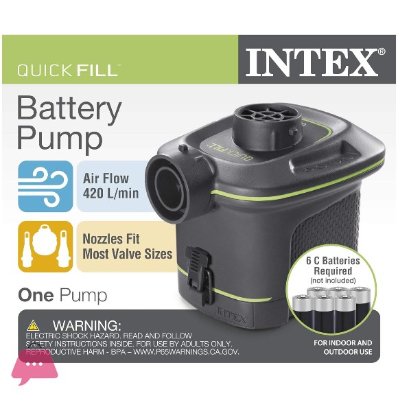 Intex Quick Fill Electric Pump Battery Operated - 66638