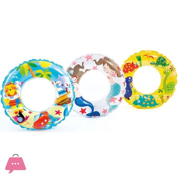 Intex Recreation Lively Print Swim Ring 20 Inch - 59230