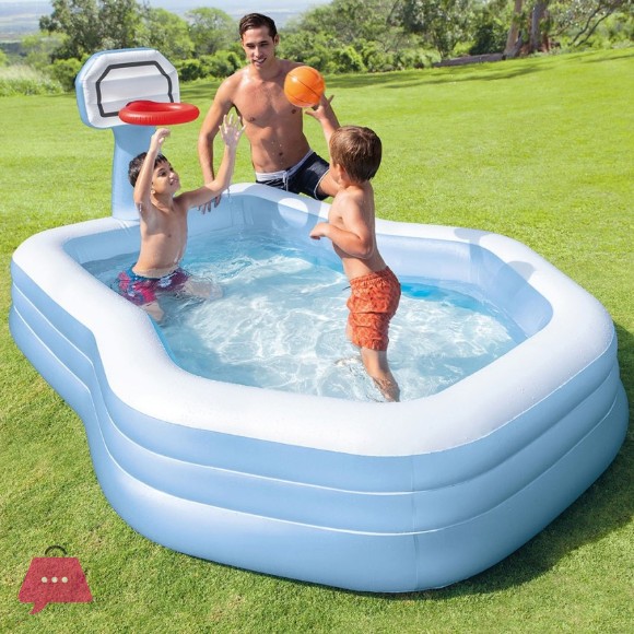 Intex Shootin Hoops Swim Center Family Pool Multicolor - 57183