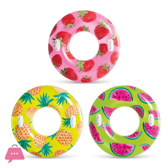 Intex Tropical Fruit Tube Swim Ring with Handle 42 Inch - 56261