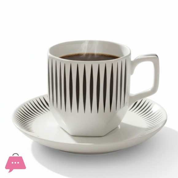 Lifestyle Ceramic 6 Cup 6 Saucer