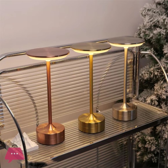 Luxury Rechargeable Metal Lamp for Resturants