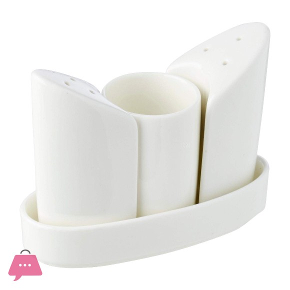 Salt and Pepper shaker with Toothpick Holder