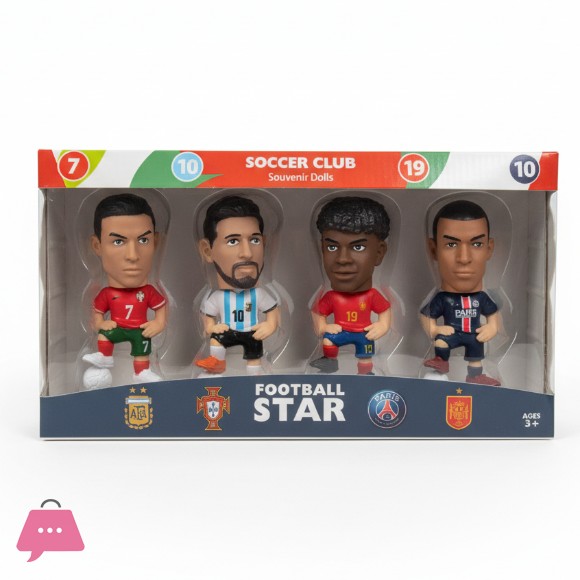 Soccer Club Souvenir Dolls Figure Football Star 4 Pcs