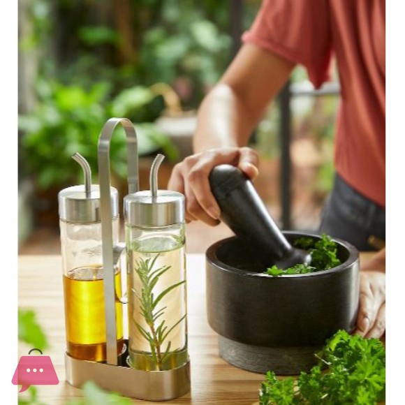 Vinegar and Oil Bottle Set IKEA 3 Piece