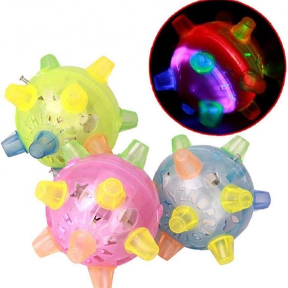1 Pcs LED Jumping Activation Ball Flashing Bouncing Vibrating Ball