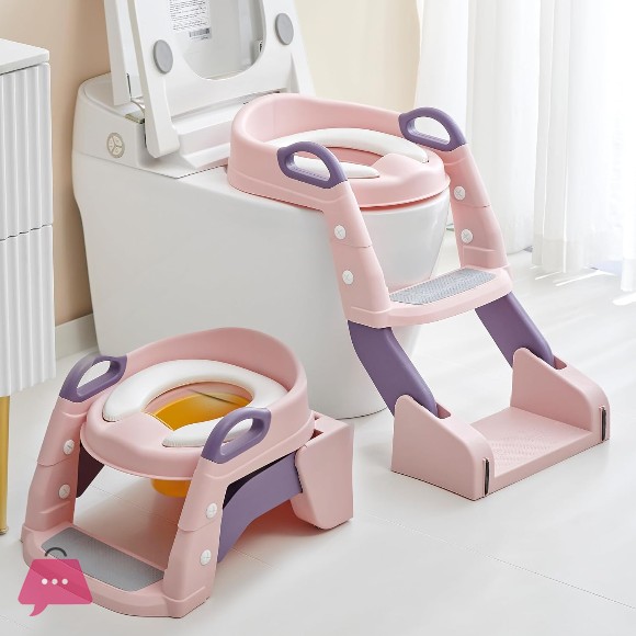 2-in-1 Bathroom Stair baby ladder folding Potty Seat Childrens Potty Urinal Adjustable Step Stool - L-004