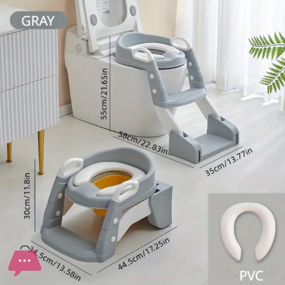 2-in-1 Bathroom Stair baby ladder folding Potty Seat Childrens Potty Urinal Adjustable Step Stool - L-004