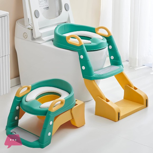 2-in-1 Bathroom Stair baby ladder folding Potty Seat Childrens Potty Urinal Adjustable Step Stool - L-004