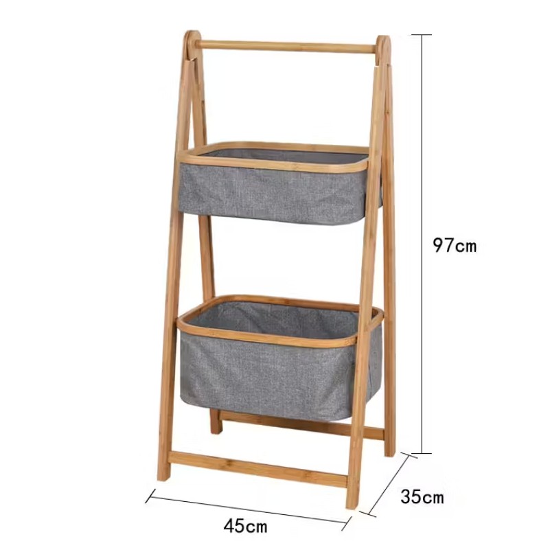 2-3 Tier Bamboo Storage Basket