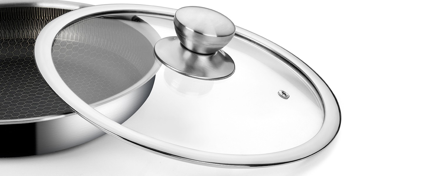 304-stainless-steel-honeycomb-laser-coated-non-stick-frying-pan-with-lid-induction-safe