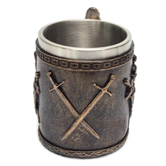 3D Coffee Mug Knight Made of Steel and Resin
