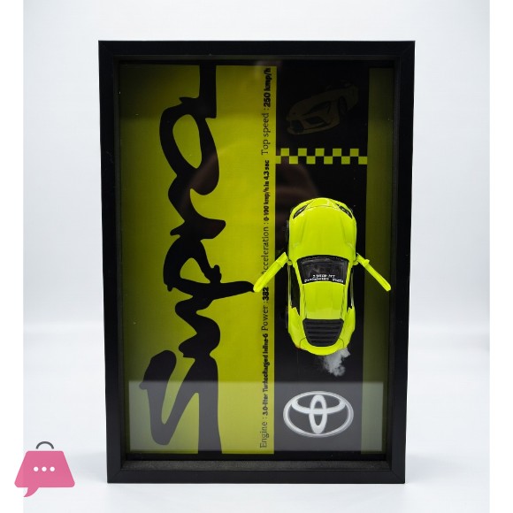 3D Sports Car Frame Wall Art Wooden Frame