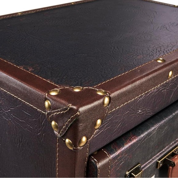 5 Compartments Suitcase Look Retro Suitcase Shelf - 41 x 30 x 64 cm